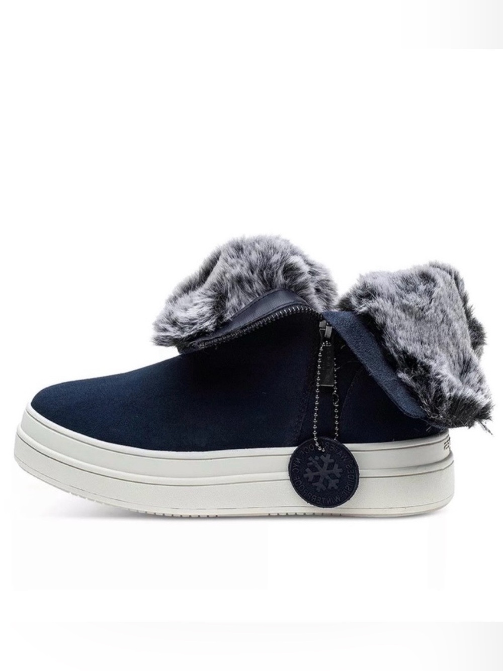 NWT J/SLIDES TRISTAN Navy Waterproof Suede Sneaker Boot